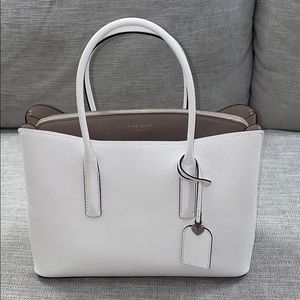 Kate Spade Margaux Large Satchel Optic White NWT